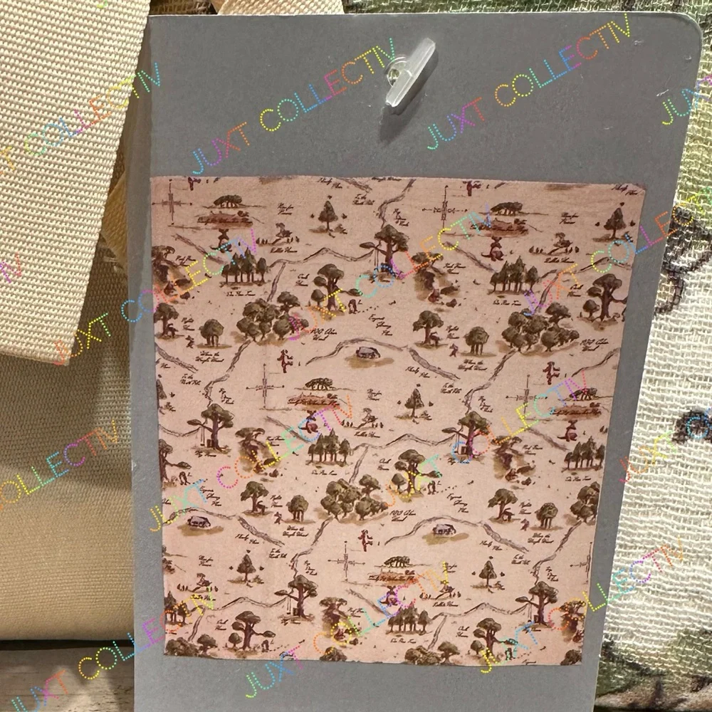 Disneyland Winnie the Pooh Hundred Acre Wood Map Cream Cotton Throw Blanket